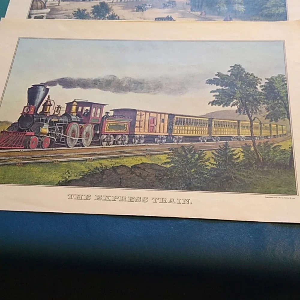 Vintage 1988 Calendar Set reprint Currier & Ives